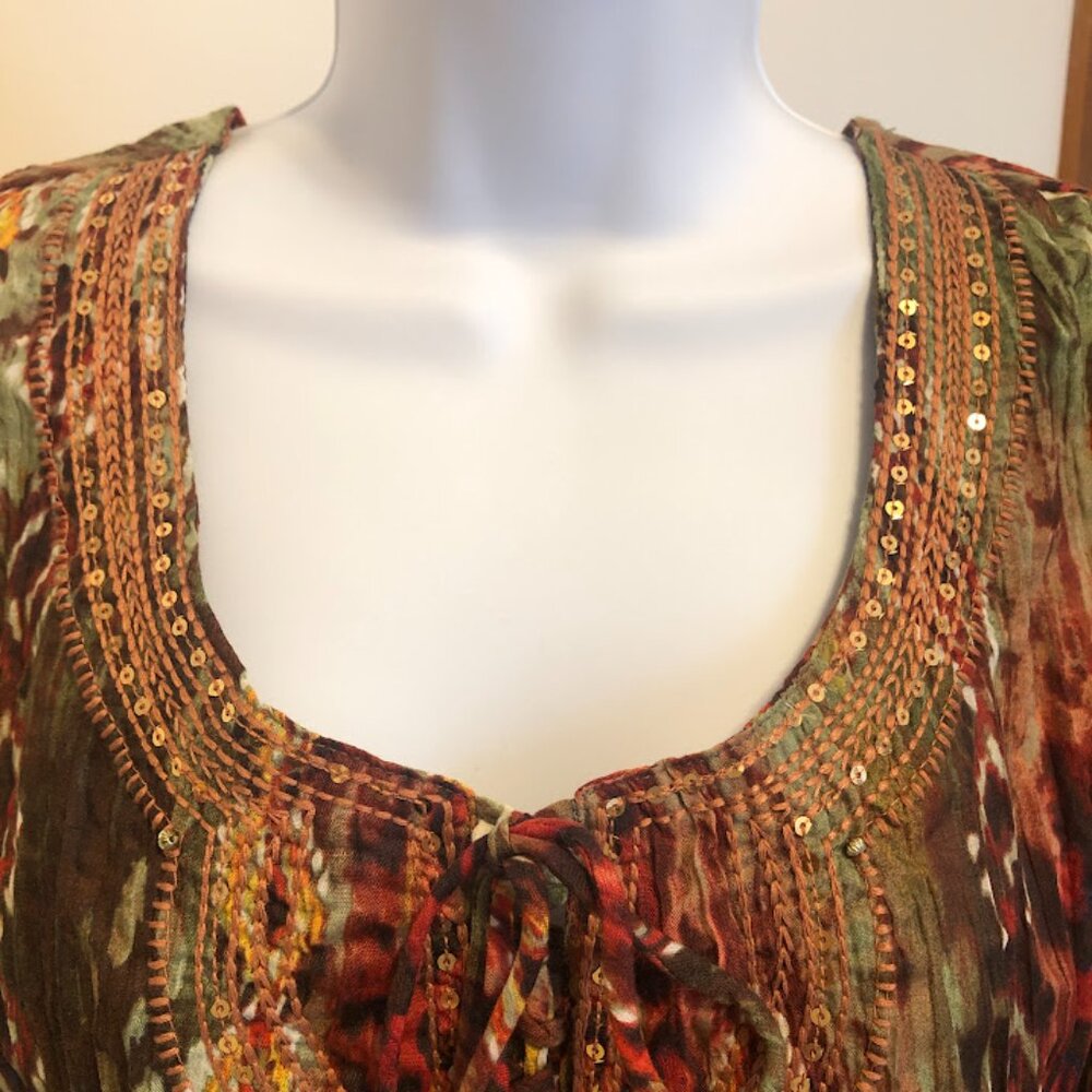 Kim Rogers Bohemian Style Tunic Top - Size 2X - Picture 4 of 14